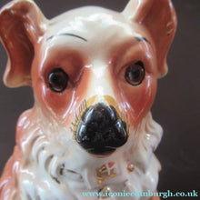 Load image into Gallery viewer, Victorian Bo'ness Chimney Spaniels Dogs Antique Staffordshire Wally Dugs
