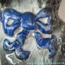 Load image into Gallery viewer, Antique SCOTTISH POTTERY. Highly Collectable Victorian / Edwardian Bridgeness (Bo’ness) Cats c 1908 (Blue Bows)
