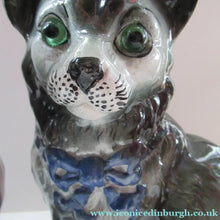 Load image into Gallery viewer, Antique Scottish Pottery Bo'ness Pottery Cats PAIR
