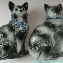 Load image into Gallery viewer, Antique Scottish Pottery Bo'ness Pottery Cats PAIR
