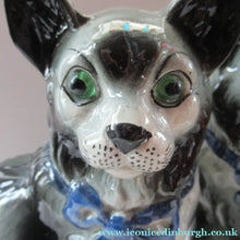 Load image into Gallery viewer, Antique Scottish Pottery Bo'ness Pottery Cats PAIR
