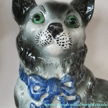 Load image into Gallery viewer, Antique Scottish Pottery Bo'ness Pottery Cats PAIR
