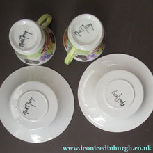 Load image into Gallery viewer, 1920s Complete Mak Merry Makmerry Coffee Set. Yellow Ground with Fruit and Berries Pattern
