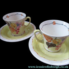Load image into Gallery viewer, 1920s Complete Mak Merry Makmerry Coffee Set. Yellow Ground with Fruit and Berries Pattern
