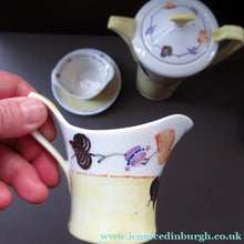 Load image into Gallery viewer, 1920s Complete Mak Merry Makmerry Coffee Set. Yellow Ground with Fruit and Berries Pattern
