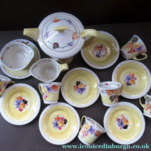 Load image into Gallery viewer, 1920s Complete Mak Merry Makmerry Coffee Set. Yellow Ground with Fruit and Berries Pattern

