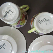 Load image into Gallery viewer, 1920s Complete Mak Merry Makmerry Coffee Set. Yellow Ground with Fruit and Berries Pattern
