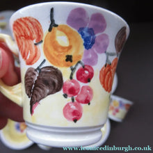 Load image into Gallery viewer, 1920s Complete Mak Merry Makmerry Coffee Set. Yellow Ground with Fruit and Berries Pattern
