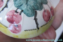 Load image into Gallery viewer, Antique Scottish Pottery. 1920s MakMerry Mak Merry Jam Pot. Cherry Pattern

