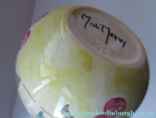 Load image into Gallery viewer, Antique Scottish Pottery. 1920s MakMerry Mak Merry Jam Pot. Cherry Pattern
