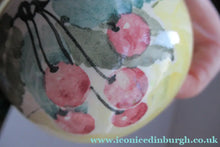 Load image into Gallery viewer, Antique Scottish Pottery. 1920s MakMerry Mak Merry Jam Pot. Cherry Pattern
