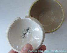 Load image into Gallery viewer, Antique Scottish Pottery. 1920s MakMerry Mak Merry Jam Pot. Cherry Pattern
