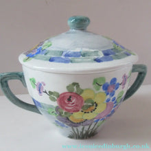 Load image into Gallery viewer, 1920s Mak Merry Lidded Pot with Art Nouveau Flowers
