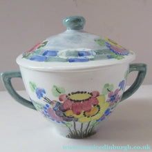 Load image into Gallery viewer, 1920s Mak Merry Lidded Pot with Art Nouveau Flowers
