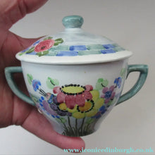 Load image into Gallery viewer, 1920s Mak Merry Lidded Pot with Art Nouveau Flowers
