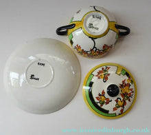 Load image into Gallery viewer,  1930s BOUGH Pottery. Rare Twin Handled Dish &amp; Cover - with Matching Stand. Richard Amour; Dated 1939
