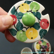 Load image into Gallery viewer, SCOTTISH POTTERY. 1930s BOUGH Pottery. TWO Lidded Jam Pots. Two Different Patterns
