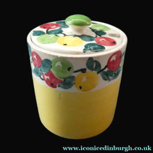 Load image into Gallery viewer, SCOTTISH POTTERY. 1930s BOUGH Pottery. TWO Lidded Jam Pots. Two Different Patterns
