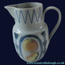 Load image into Gallery viewer, 1950s Buchan Large Stoneware Jug BRITTANY Pattern with apples &amp; pears 
