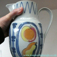 Load image into Gallery viewer, 1950s Buchan Large Stoneware Jug BRITTANY Pattern with apples &amp; pears 
