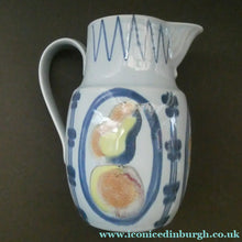 Load image into Gallery viewer, 1950s Buchan Large Stoneware Jug BRITTANY Pattern with apples &amp; pears 
