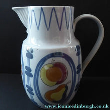 Load image into Gallery viewer, 1950s Buchan Large Stoneware Jug BRITTANY Pattern with apples &amp; pears: 8 inches
