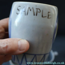 Load image into Gallery viewer, Scottish Pottery. 1950s Buchan Stoneware Job Lot of Three Mugs. Brittany Pattern - SCOTTISH ART POTTERY
