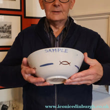 Load image into Gallery viewer, Scottish Pottery. 1950s Buchan Stoneware Huge Decorative Serving Bowl. Hebrides Variant Pattern. 9 inches - Scottish
