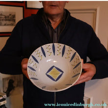 Load image into Gallery viewer, Scottish Pottery. 1950s Buchan Stoneware Huge Decorative Serving Bowl. Hebrides Variant Pattern. 9 inches - Scottish
