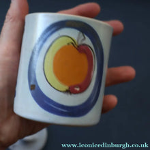 Load image into Gallery viewer, Scottish Pottery. 1950s Buchan Stoneware Lidded Jam Pot. Brittany Pattern - SCOTTISH ART POTTERY
