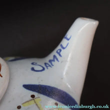 Load image into Gallery viewer, Scottish Pottery. 1950s Buchan Stoneware Pottery Sample Squat Teapot. Hebrides Pattern - Scottish Pottery
