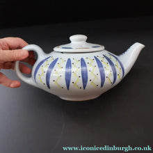 Load image into Gallery viewer, Scottish Pottery. 1950s Buchan Stoneware Pottery Sample Squat Teapot. Hebrides Pattern - Scottish Pottery

