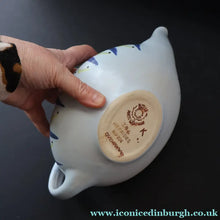 Load image into Gallery viewer, Scottish Pottery. 1950s Buchan Stoneware Pottery Sample Squat Teapot. Hebrides Pattern - Scottish Pottery
