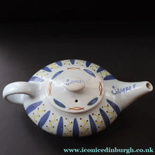 Load image into Gallery viewer, Scottish Pottery. 1950s Buchan Stoneware Pottery Sample Squat Teapot. Hebrides Pattern - Scottish Pottery
