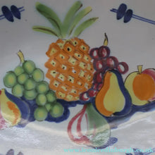 Load image into Gallery viewer, Scottish Pottery. 1950s Buchan Stoneware Serving Platter. Festival Pattern - SCOTTISH ART POTTERY
