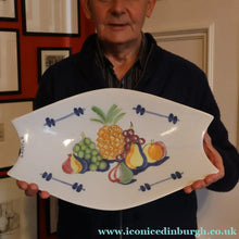 Load image into Gallery viewer, Scottish Pottery. 1950s Buchan Stoneware Serving Platter. Festival Pattern - SCOTTISH ART POTTERY
