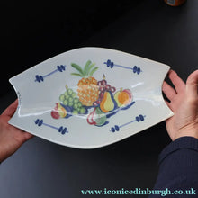 Load image into Gallery viewer, Scottish Pottery. 1950s Buchan Stoneware Serving Platter. Festival Pattern - SCOTTISH ART POTTERY
