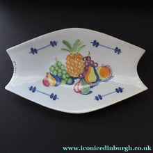 Load image into Gallery viewer, Scottish Pottery. 1950s Buchan Stoneware Serving Platter. Festival Pattern - SCOTTISH ART POTTERY
