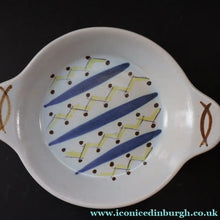 Load image into Gallery viewer, Scottish Pottery. 1950s Buchan Pottery. Set of Four Shallow Bowls with Lug Handles. Hebrides Pattern - Scottish Pottery
