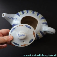 Load image into Gallery viewer, Scottish Pottery. 1950s Buchan Stoneware Pottery Sample Squat Teapot. Hebrides Pattern - Scottish Pottery
