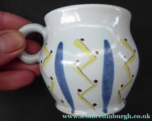 Load image into Gallery viewer, SCOTTISH POTTERY. 1950s BUCHAN Stoneware Teacup and Saucer. HEBRIDES Pattern - Scottish Pottery

