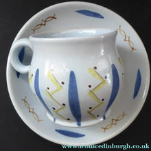 Load image into Gallery viewer, 1950s BUCHAN Stoneware Teacup and Saucer. HEBRIDES Pattern

