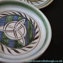 Load image into Gallery viewer, Scottish Pottery. 1960s Buchan Pottery. Pair of Shallow Bowls. Rare Celtic Pattern - Scottish Pottery
