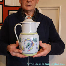 Load image into Gallery viewer, Scottish Pottery. 1960s Buchan Stoneware Large Lidded Jug. Sutherland Pattern - Scottish Pottery
