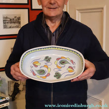 Load image into Gallery viewer, Scottish Pottery. 1960s Buchan Stoneware Large Shallow Serving Dish. Sutherland Pattern - Scottish Pottery
