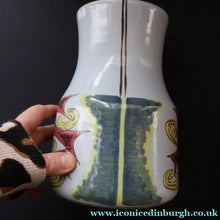 Load image into Gallery viewer, Scottish Pottery. 1960s Buchan Stoneware Large Vase with Unusual Atomic Decoration - Scottish Pottery
