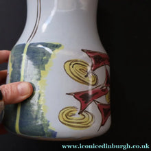 Load image into Gallery viewer, Scottish Pottery. 1960s Buchan Stoneware Large Vase with Unusual Atomic Decoration - Scottish Pottery
