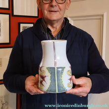 Load image into Gallery viewer, Scottish Pottery. 1960s Buchan Stoneware Large Vase with Unusual Atomic Decoration - Scottish Pottery
