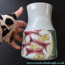 Load image into Gallery viewer, Scottish Pottery. 1960s Buchan Stoneware Large Vase with Unusual Atomic Decoration - Scottish Pottery
