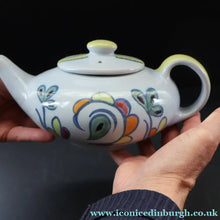 Load image into Gallery viewer, Scottish Pottery. 1960s Buchan Stoneware Squat Sample Teapot. Sutherland Pattern - Scottish Pottery
